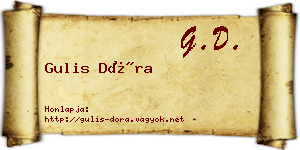 Gulis Dóra névjegykártya